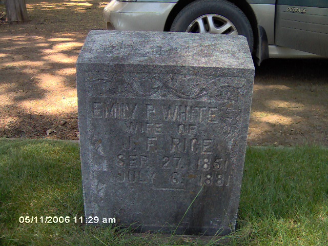 File:Emily P White Rice gravestone.jpg