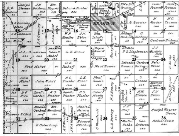 Clickable map of Range 25N Range 39E Williamette Meridian.